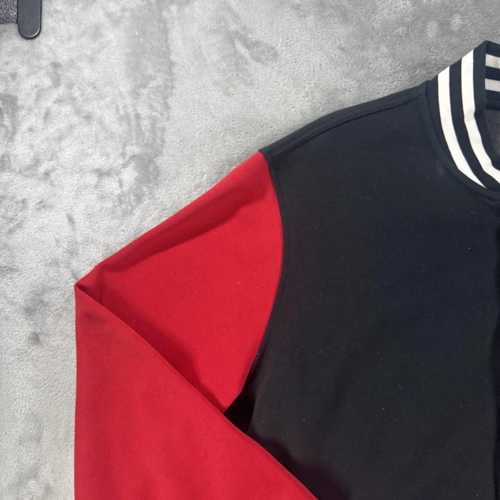 Polo Ralph Lauren Jacket Mens XL Black Red Fleece Varsity P Wing Track College